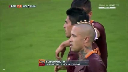 Diego Perotti - Goal - AS Roma 2-0 Udinese - 20-08-2016