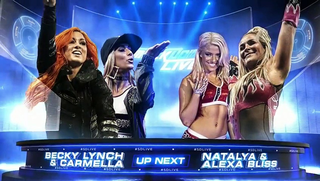 WWE SmackDown 2016.08.16 Carmella & Becky vs Alexa Bliss & Natalya | HD