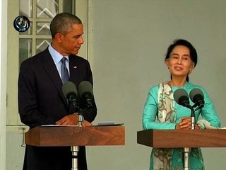 'Much hard work remains' as Obama meets Suu Kyi