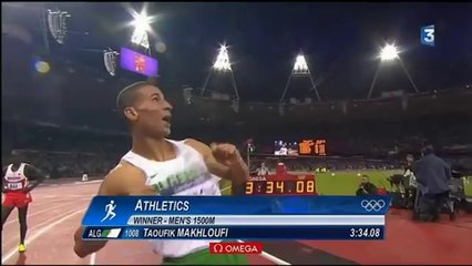 Finale du 1500m de londres médaille d'or pour Makhloufi