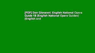 [PDF] Don Giovanni: English National Opera Guide 18 (English National Opera Guides) (English and