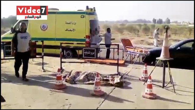 فريق من النيابة العامة يصل كمين العجيزى بالمنوفية