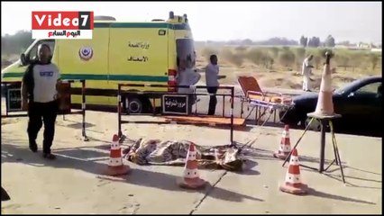 فريق من النيابة العامة يصل كمين العجيزى بالمنوفية