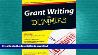 DOWNLOAD Grant Writing For Dummies READ PDF BOOKS ONLINE