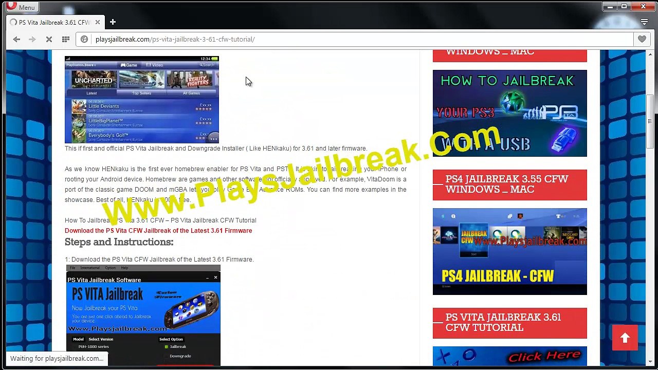 HENkaku How to Install PS Vita Custom Firmware 3.61(eCFW) Free video