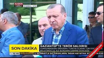 Cumhurbaşkanı Erdoğan canlı bomba saldırısı hakkında konuştu