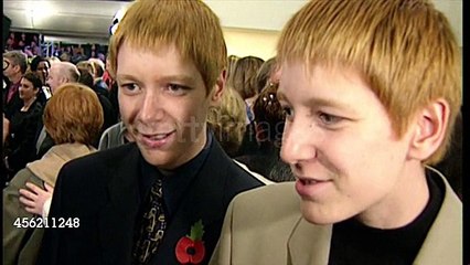 James Phelps and Oliver Phelps at the premiere of Harry Potter and the Philosopher's Stone - 04/11/2001