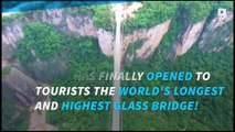 China opened the world's longest and highest glass bridge!