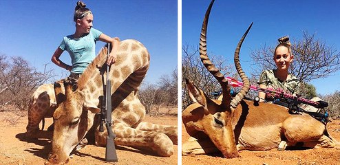 Öldürdüğü hayvanlarla fotoğraf çeken 12 yaşındaki kız #safari #belgesel