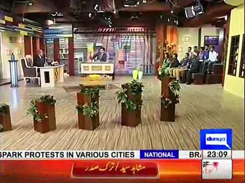 Azizi as Najam Sethi Press Conference, Hasb e Haal 18 August 2016