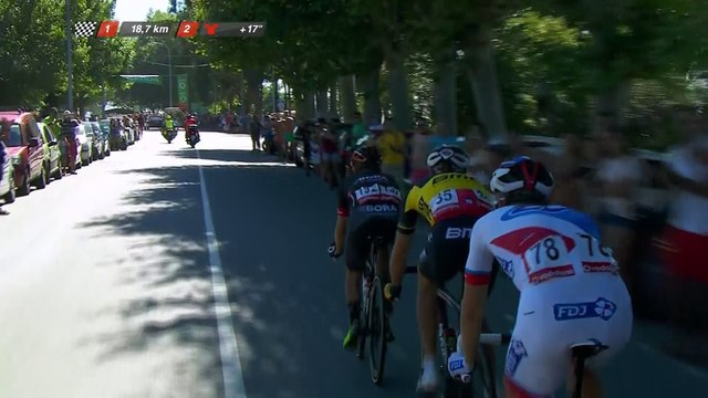 18 KM a meta / to go - Etapa 2 (Ourense capital termal / Baiona) - La Vuelta a España 2016