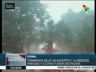 China: tifón deja un muerto y 2 mil damnificados en Yunnan