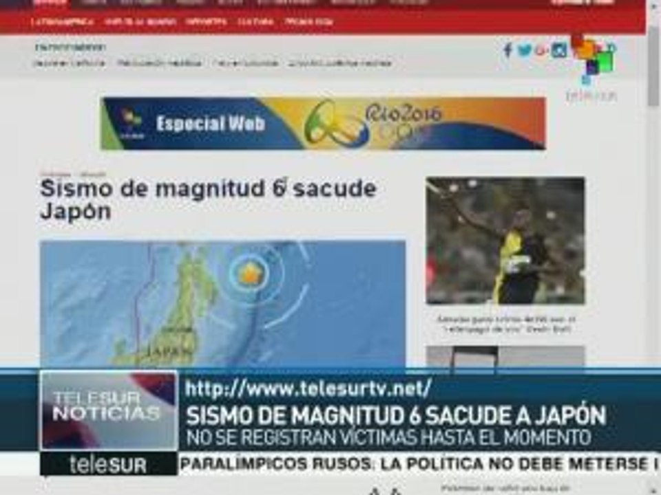Sismo de 6 grados Richter sacude la ciudad de Miyako, en Japón