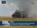 Rusia realiza ejercicios militares en la península de Crimea