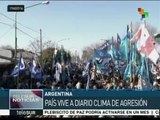 Argentinos denuncian agresiones a opositores del gobierno macrista