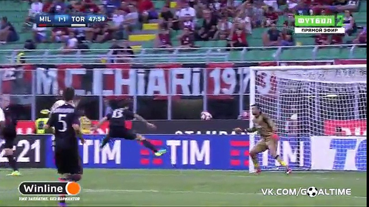 AC Milan 3-2 Torino - All Goals & Full Highlights - 21-08-2016