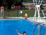 Benjamin Jumping of the Diving Board