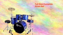 Purple 5 Piece Drum Set with Cymbals Stands