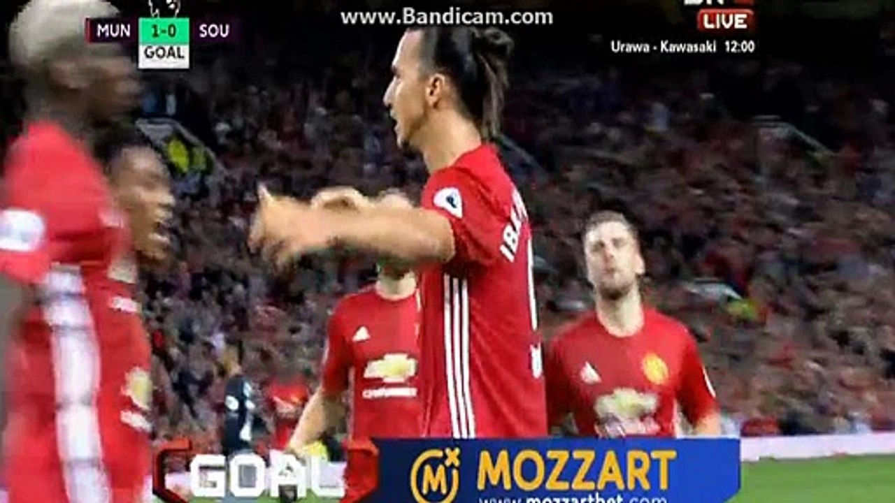 Z.Ibrahimovic Super Goal Manchecast United 1-0 Southampton 19-08-2016