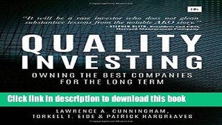 [PDF] Quality Investing: Owning the best companies for the long term Popular Colection