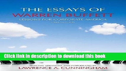 [PDF] The Essays of Warren Buffett: Lessons for Corporate America Full Online
