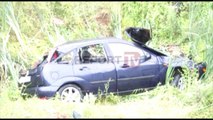 Report TV - Kukës, makina del nga rruga, vdes një grua plagosen dy të tjerë