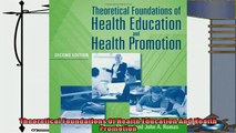 read here  Theoretical Foundations Of Health Education And Health Promotion