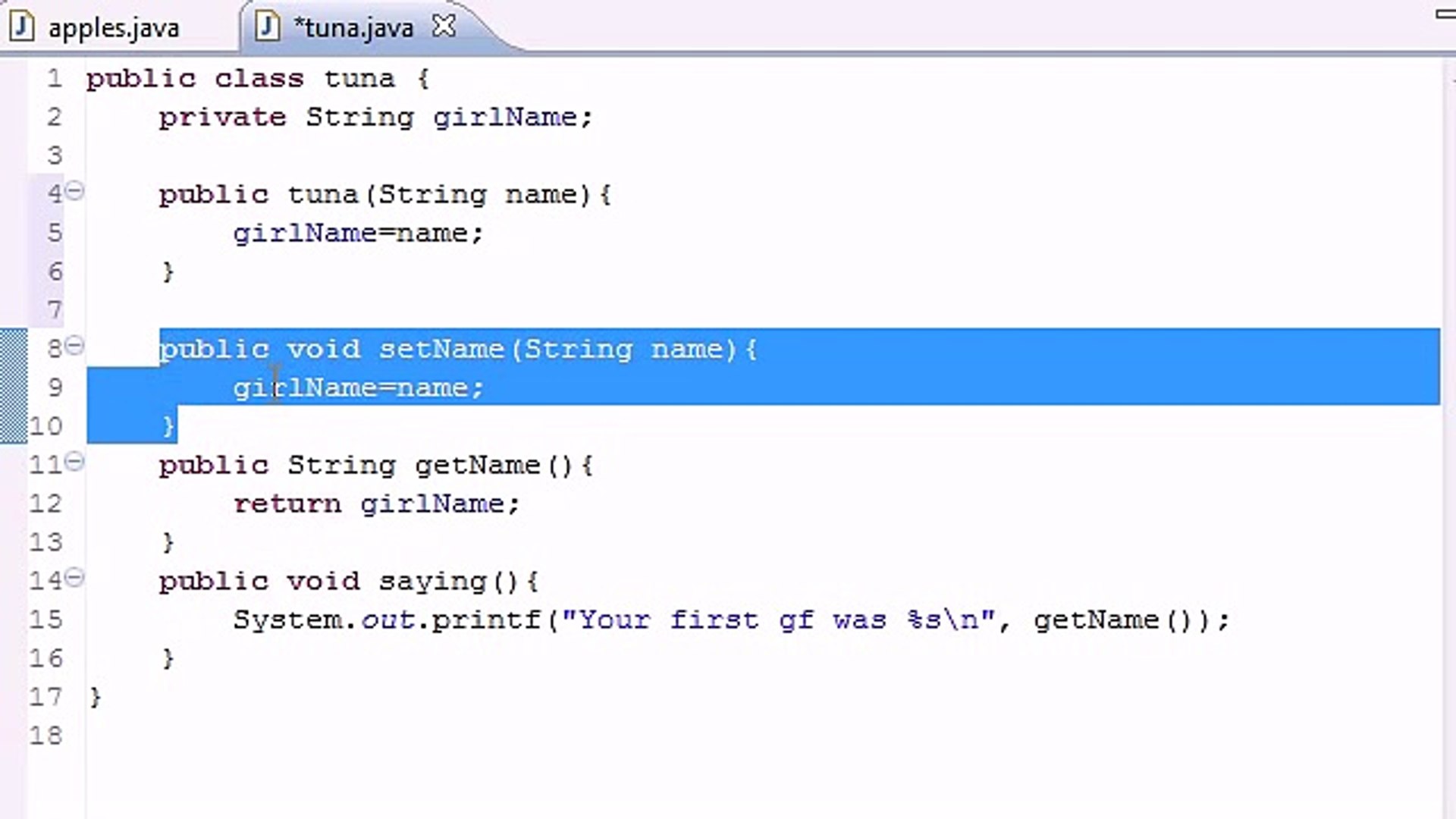 Java Programming Tutorial - 17 - Constructors