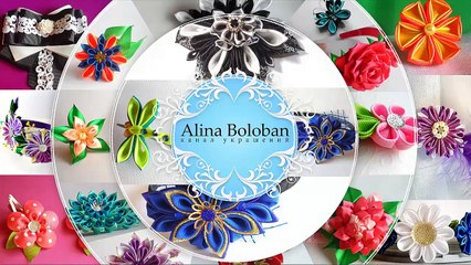 Air flower organza kanzashi