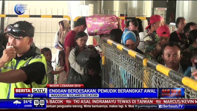 Mudik Lebih Awal, Ratusan Orang Padati Pelabuhan Soekarno-Hatta Makassar