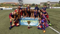 FCB Masia: El Femení infantil-aleví campiones del Campionat de Catalunya
