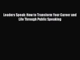 READbook Leaders Speak: How to Transform Your Career and Life Through Public Speaking FREE