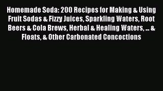 Download Homemade Soda: 200 Recipes for Making & Using Fruit Sodas & Fizzy Juices Sparkling
