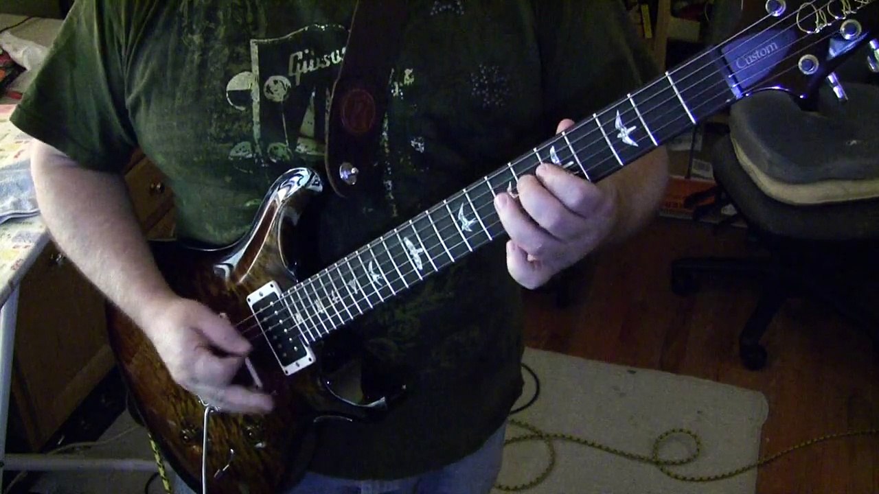 Waitin for the Bus ZZ Top guitar + solo PRS Custom 24