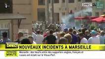 Scènes surréalistes de violence entre supporters anglais et russes à Marseille