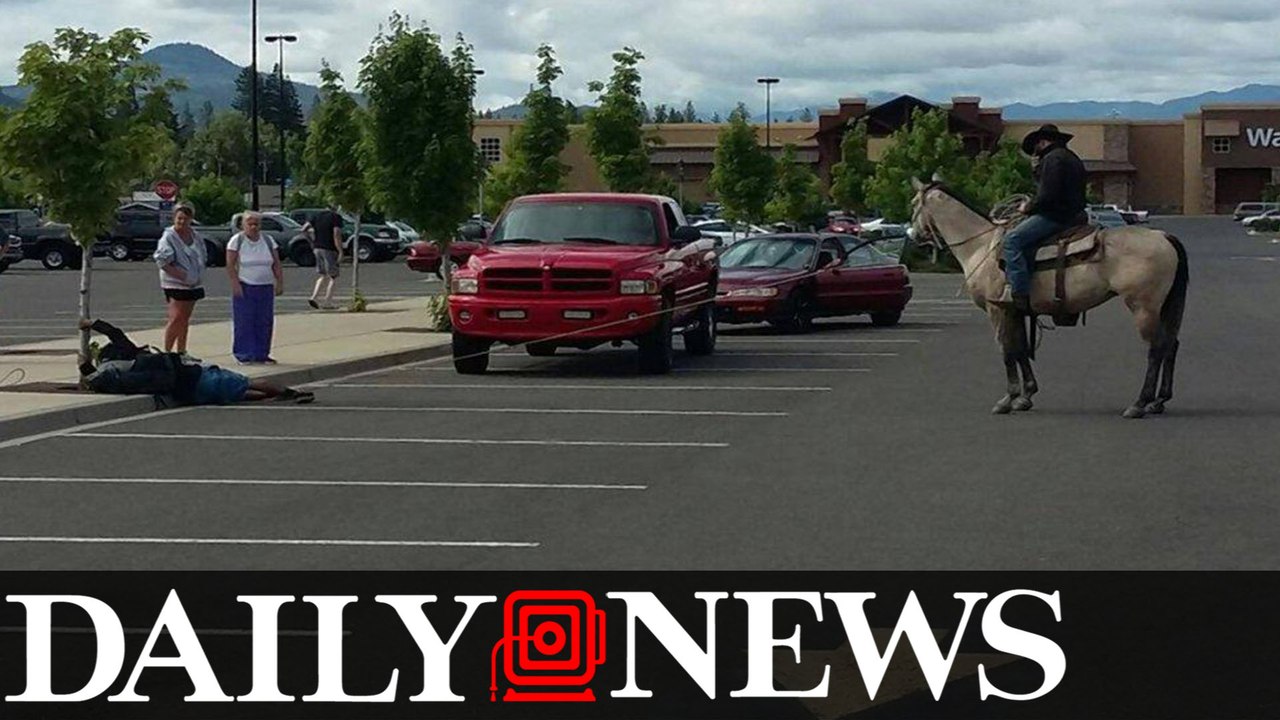 Oregon Rancher On Horseback Lassos Bike Thief At Walmart