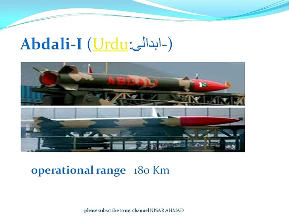 Pakistan Missiles