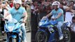 Salman Khan Rides Motorcycles At Stunt Event | Watch Video