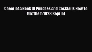 Download Cheerio! A Book Of Punches And Cocktails How To Mix Them 1928 Reprint PDF Free