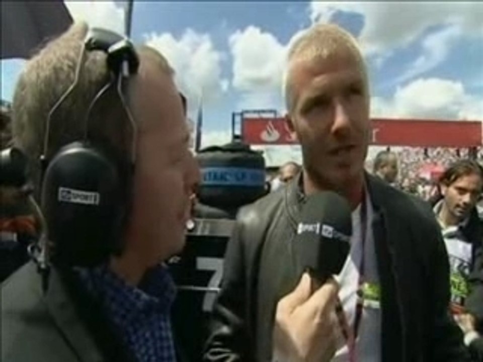 David Beckham at British Grand Prix