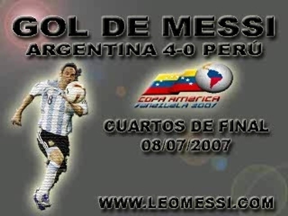 Gol De Messi: Argentina 4-0 Perú