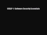 Read CSSLP Â® Software Security Essentials Ebook Free