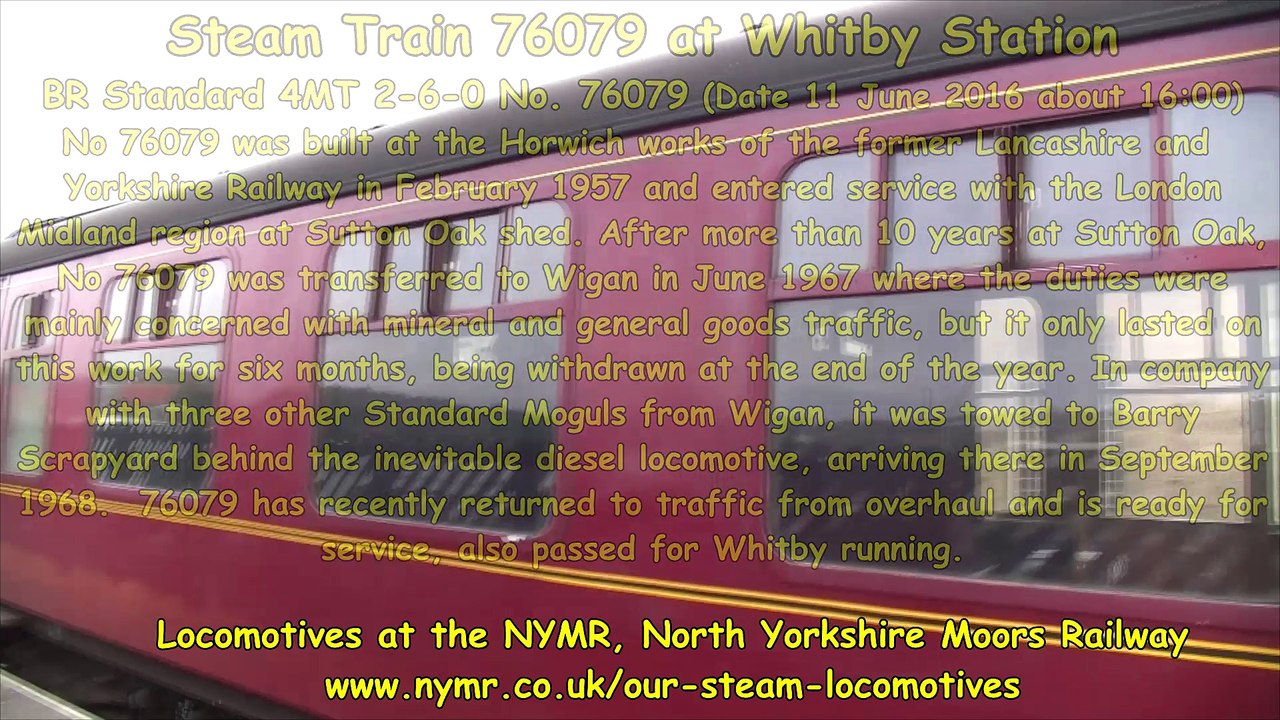 Steam Train 76079 at Whitby Station