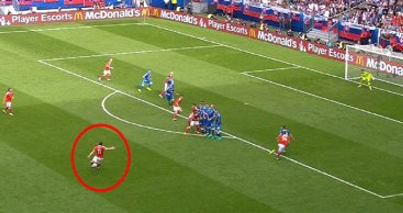 Galler-Slovakya Maçında Gareth Bale Harika Bir Frikik Golü Attı