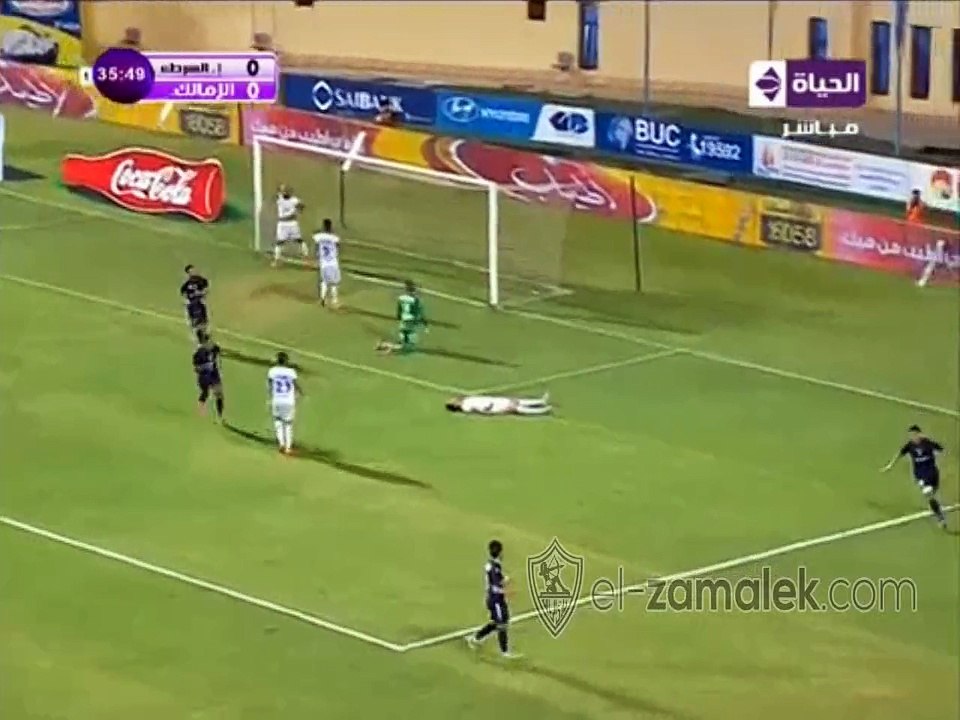 هدف الزمالك الاول|محمد ابراهيم |الزمالك 1-0 اتحاد الشرطه | الدورى المصرى الممتاز 2015/2016| الاسبوع الواحد و ثلاثون