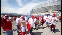 Aficionados se preparan para el partido de Irlanda del Norte y Polonia