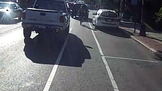 08-27-08 pickup truck drives in bike lane
