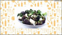 Recipe Steamed purple broccoli with goats cheese