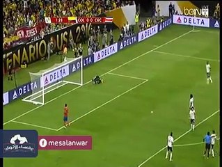 Colombia goals against Costa Rica 1-2 halftime copa america 2016