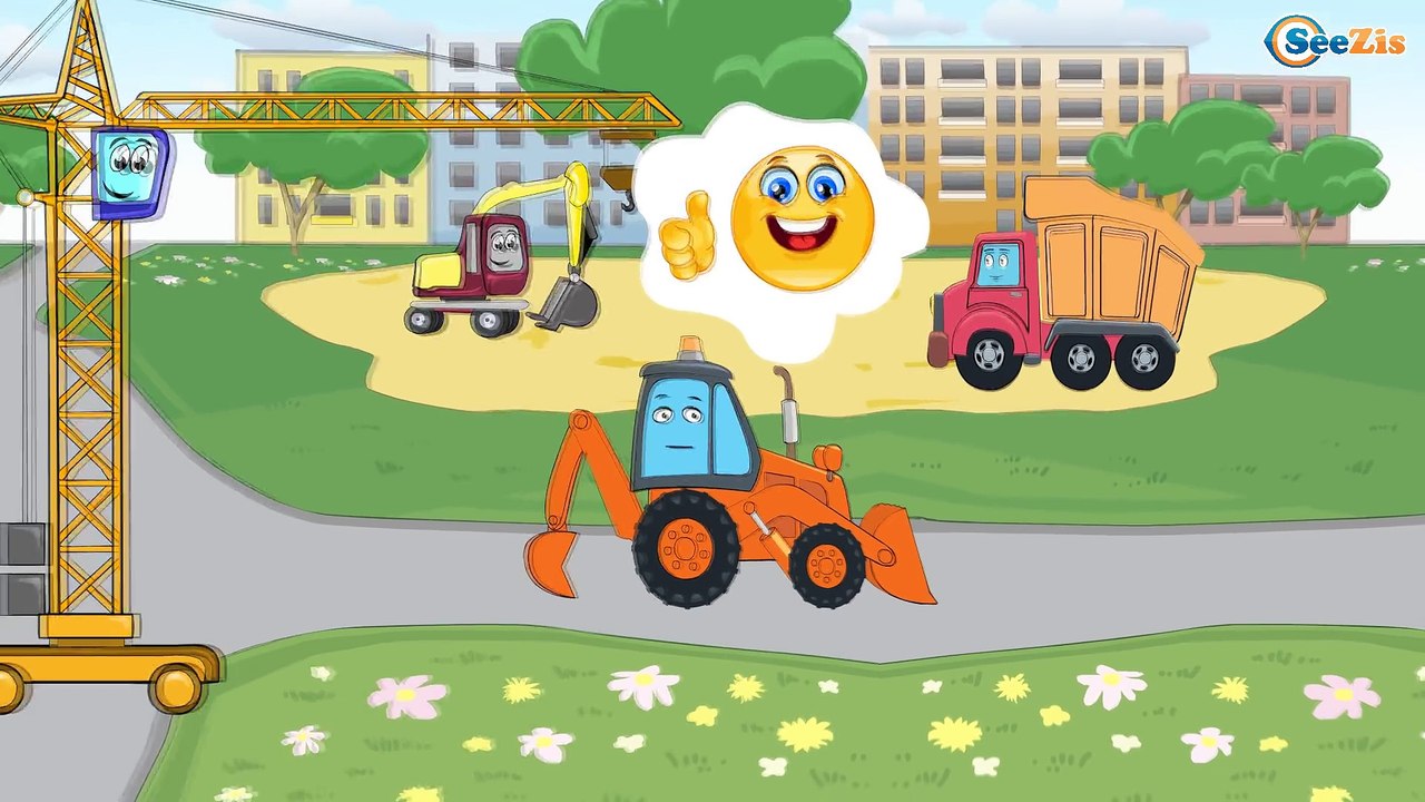 ✔ Carritos Para Niños. Excavadora, Grúa, Camión, Camión de basura, Tractor. Caricaturas de carros ✔